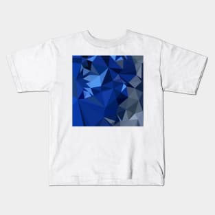 Catalina Blue Abstract Low Polygon Background Kids T-Shirt